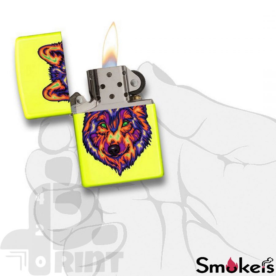 Zippo 29639 Wolf Neon Yellow - Image 4