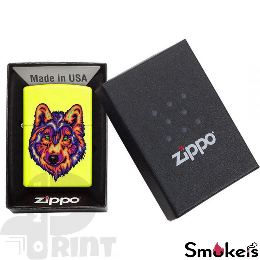 Zippo 29639 Wolf Neon Yellow - Image 2