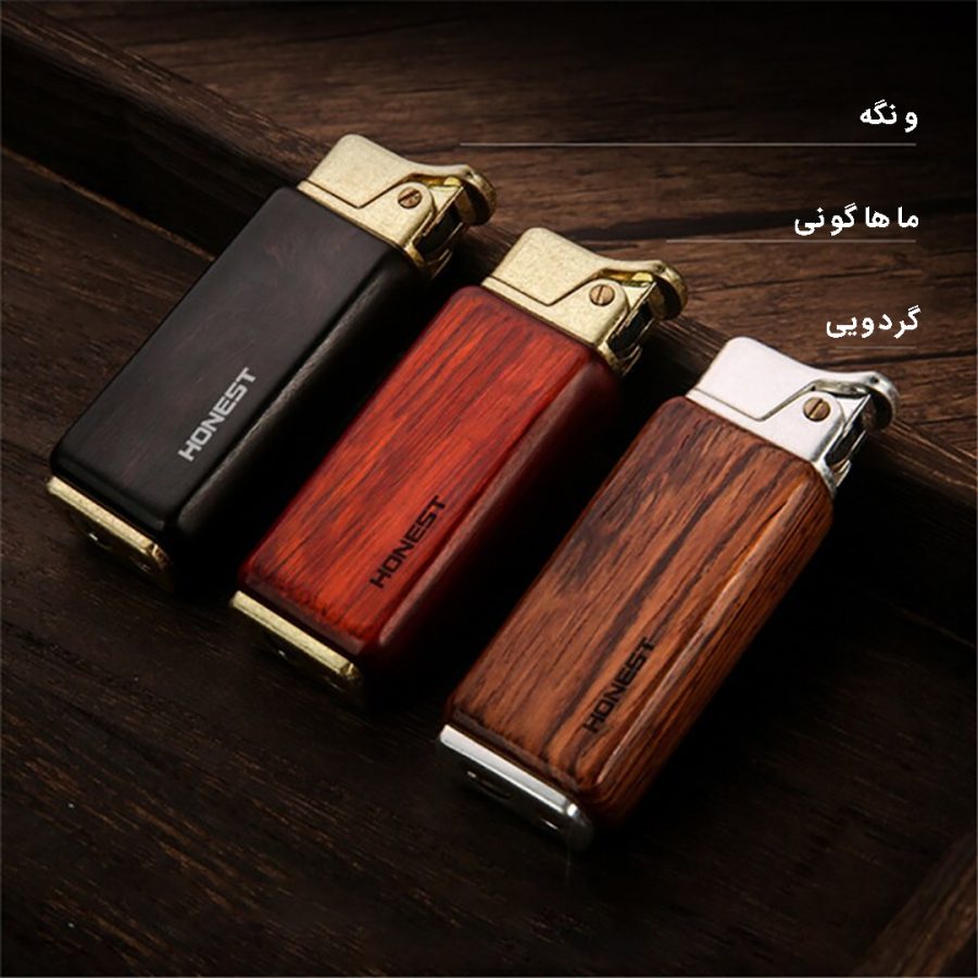 فندک بنزینی Honest (بدنه چوبی) اورجینال - Image 3