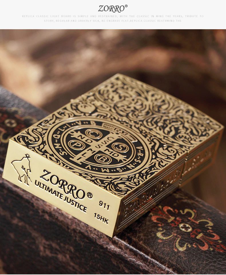 فندک بنزینی Zorro Constantine (سایز بزرگ) اورجینال - Image 4