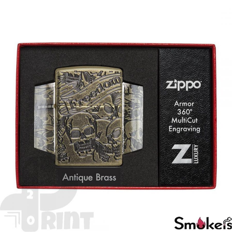 Zippo 49035 Freedom Skull Design - Image 2