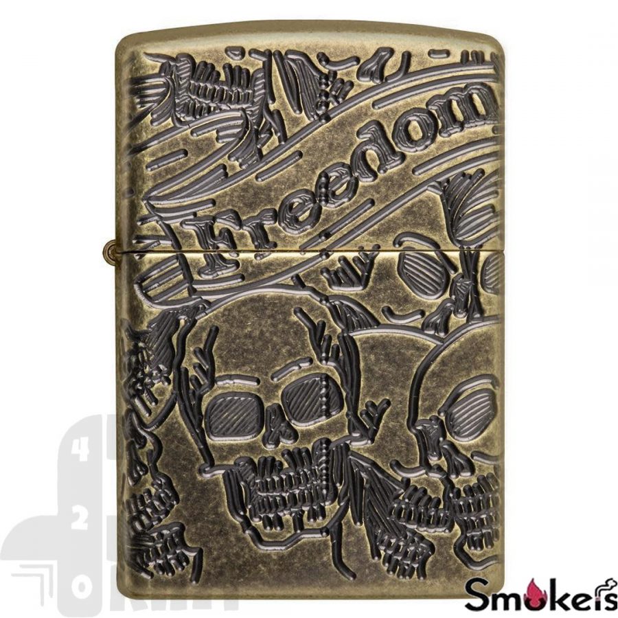 Zippo 49035 Freedom Skull Design - Image 7