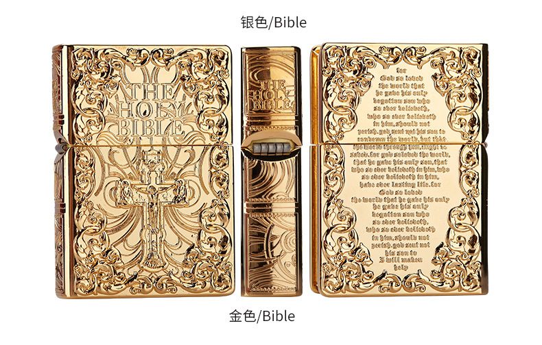 فندک بنزینی برند Zorro طرح کتاب مقدس (The Holy BIBLE) اورجینال - Image 2