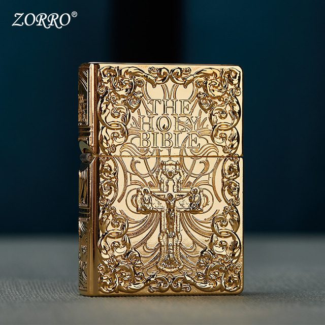 فندک بنزینی برند Zorro طرح کتاب مقدس (The Holy BIBLE) اورجینال - Image 3