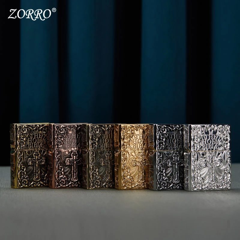 فندک بنزینی برند Zorro طرح کتاب مقدس (The Holy BIBLE) اورجینال - Image 4