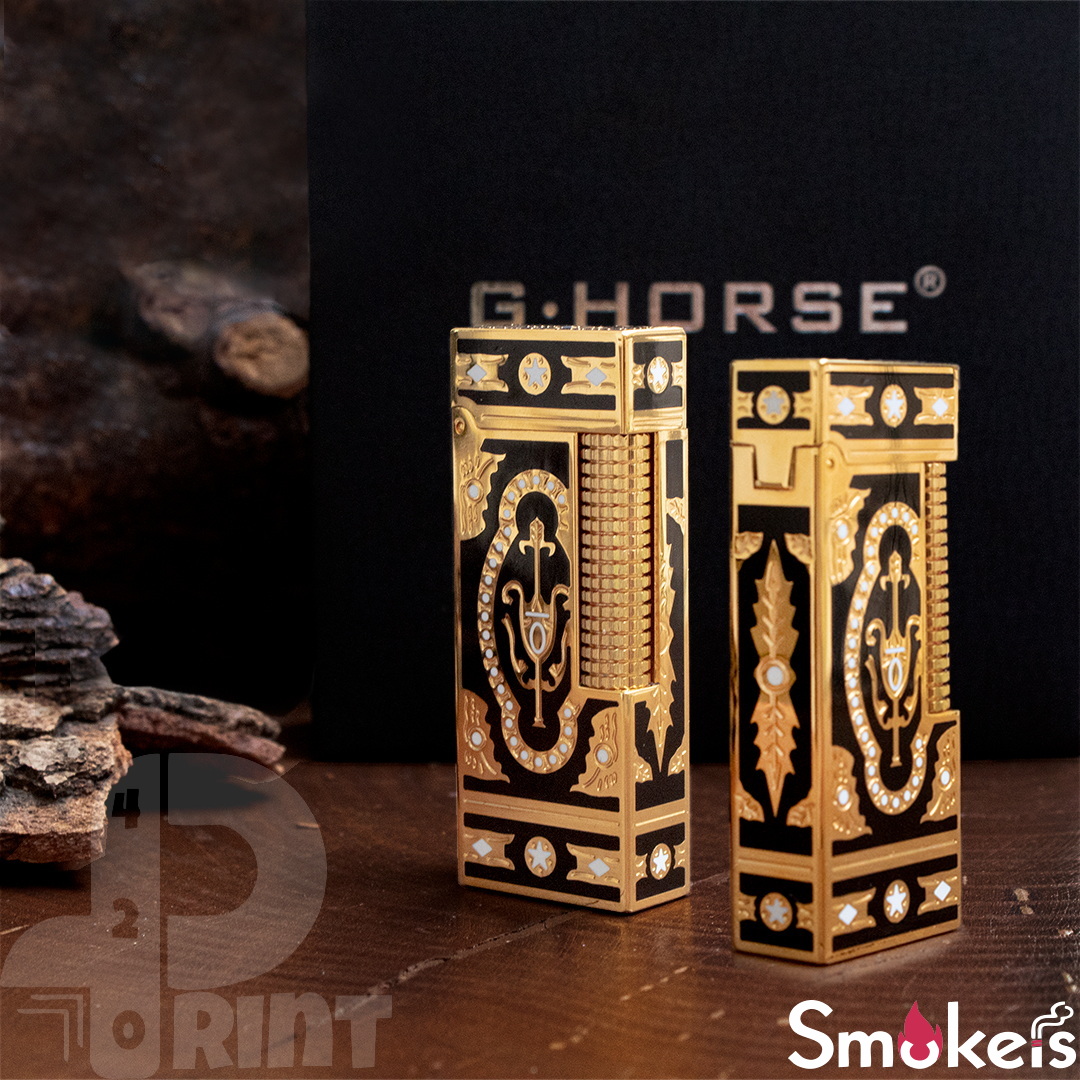 فندک گازی طرح دانهیل برند G.HORSE (مشکی لاکی) اورجینال - Image 3