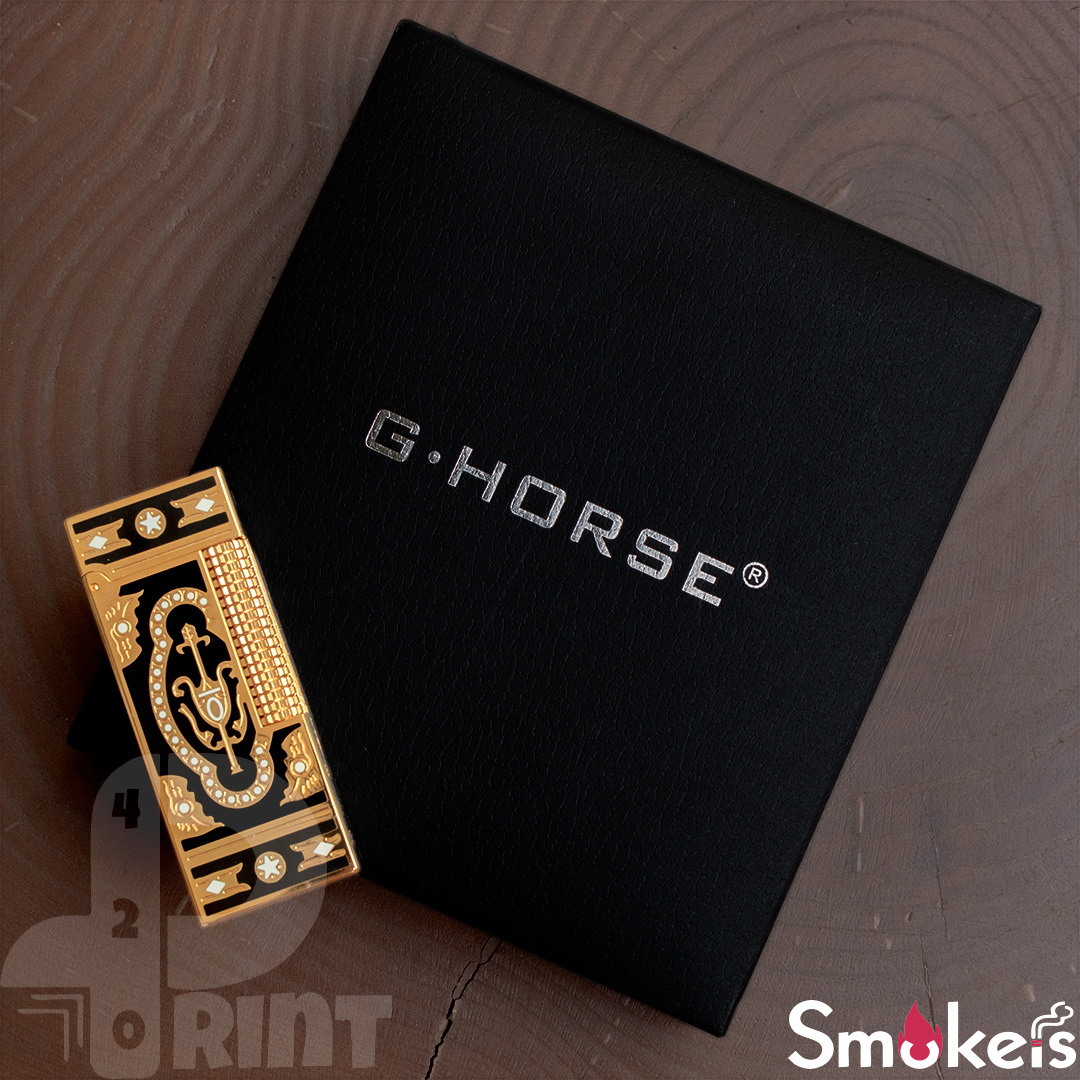 فندک گازی طرح دانهیل برند G.HORSE (مشکی لاکی) اورجینال - Image 4