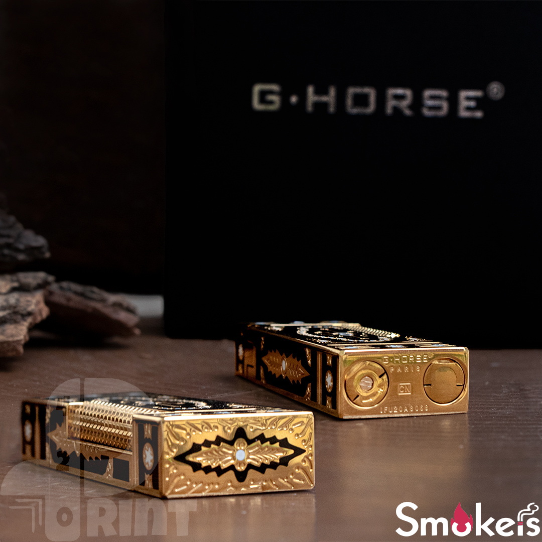 فندک گازی طرح دانهیل برند G.HORSE (مشکی لاکی) اورجینال - Image 6