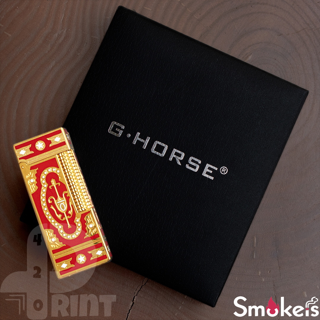 فندک گازی طرح دانهیل برند G.HORSE (قرمز لاکی) اورجینال - Image 5