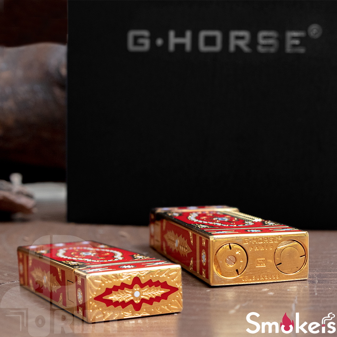 فندک گازی طرح دانهیل برند G.HORSE (قرمز لاکی) اورجینال - Image 15