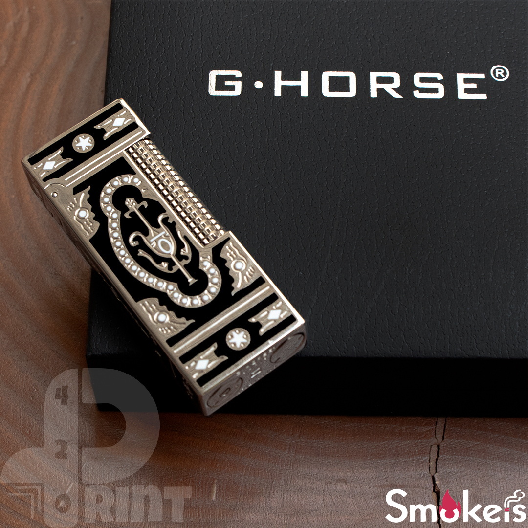 فندک گازی طرح دانهیل برند G.HORSE (مشکی لاکی) اورجینال - Image 9
