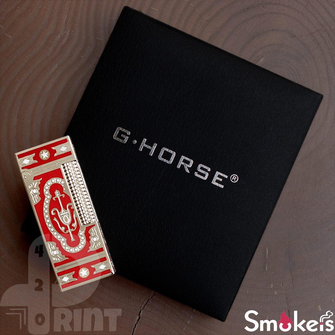 فندک گازی طرح دانهیل برند G.HORSE (قرمز لاکی) اورجینال - Image 4