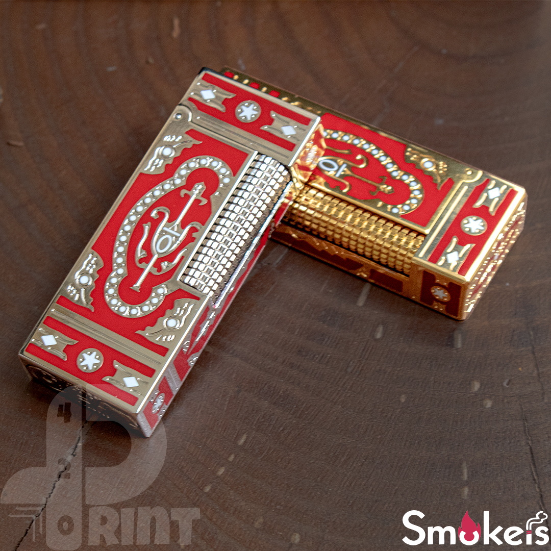 فندک گازی طرح دانهیل برند G.HORSE (قرمز لاکی) اورجینال - Image 12