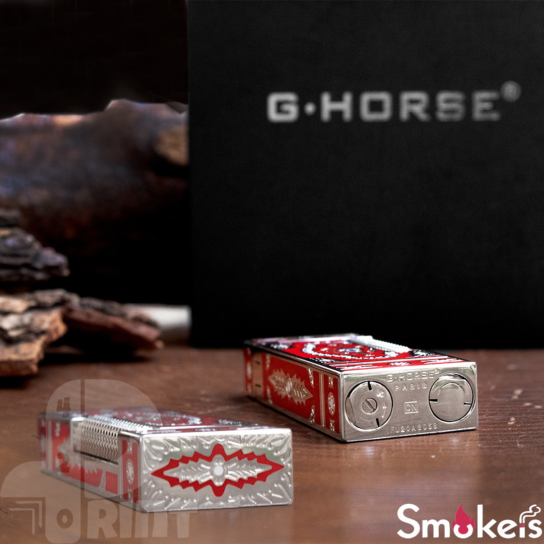 فندک گازی طرح دانهیل برند G.HORSE (قرمز لاکی) اورجینال - Image 14