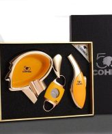 ست سیگار برگ COHIBA (3 تیکه/ با فندک اتمی تک شعله)