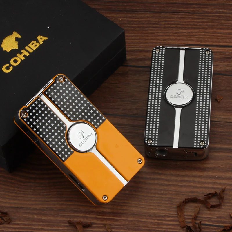 فندک گازی COHIBA (اتمی 3 شعله متصل / دکمه ای) اورجینال - Image 9