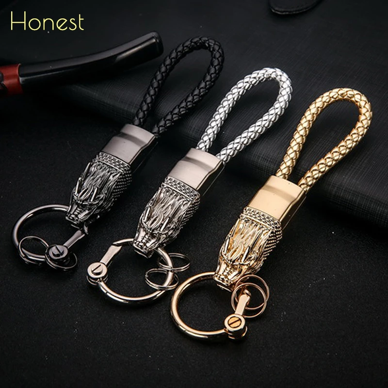 جاکلیدی_برند_Honest_طرح_اژدها_به_همراه_بند_چرمی_print42o.ir_