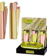 فندک گازی  CLIPPER Gold Marble (طلایی رزگلد) اورجینال