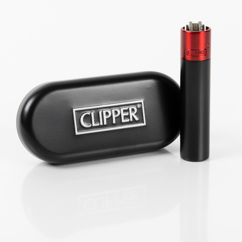 فندک گازی CLIPPER LAVA (مشکی قرمز) اورجینال - Image 3