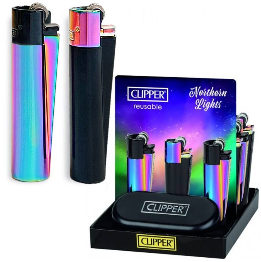فندک گازی CLIPPER Northern Lights (مشکی هفترنگ) اورجینال
