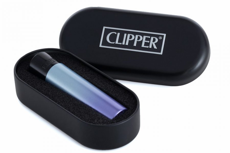 فندک گازی CLIPPER Iconic Gradient (مشکی ابی) اورجینال - Image 2