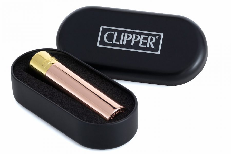 فندک گازی CLIPPER Gold Marble (طلایی رزگلد) اورجینال - Image 3