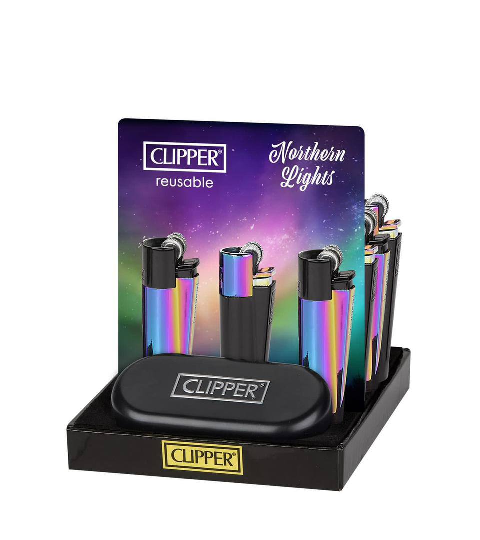 فندک گازی CLIPPER Northern Lights (مشکی هفترنگ) اورجینال - Image 2