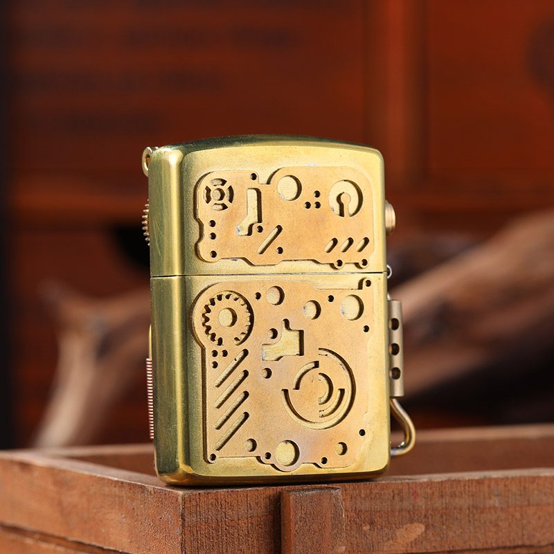 فندک بنزینی Custom Zippo (طرح چرخ دنده) - Image 4