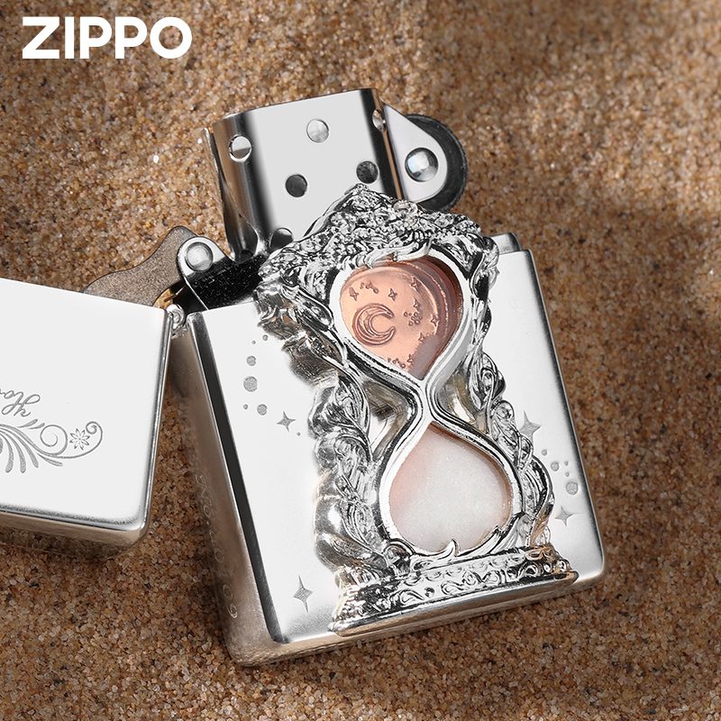 فندک بنزینی Custom Zippo (طرح ساعت شنی) - Image 2