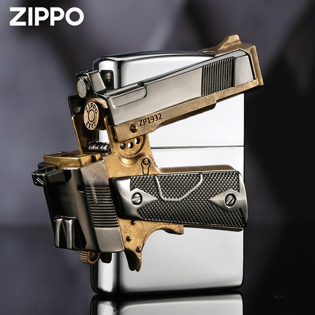 فندک بنزینی Custom Zippo (طرح اسلحه کلت)