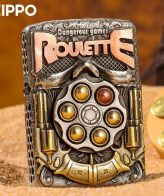 فندک بنزینی Custom Zippo (طرح اسلحه هفت تیر)