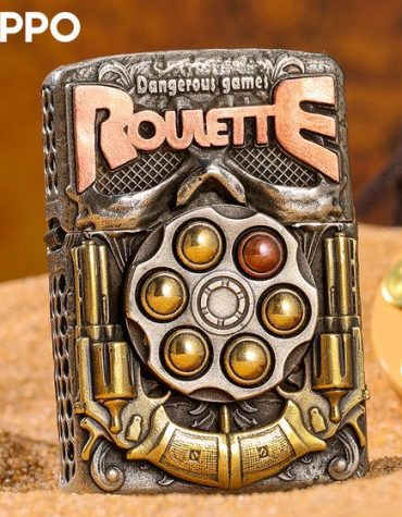 فندک بنزینی Custom Zippo (طرح اسلحه هفت تیر)
