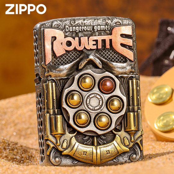 فندک بنزینی Custom Zippo (طرح اسلحه هفت تیر)