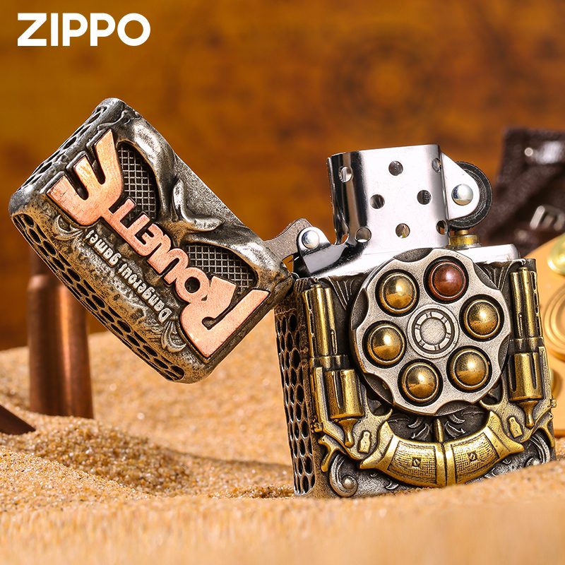 فندک بنزینی Custom Zippo (طرح اسلحه هفت تیر) - Image 5