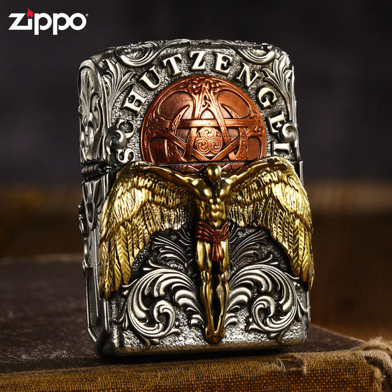 فندک بنزینی Custom Zippo (طرح فرشته نگهبان)