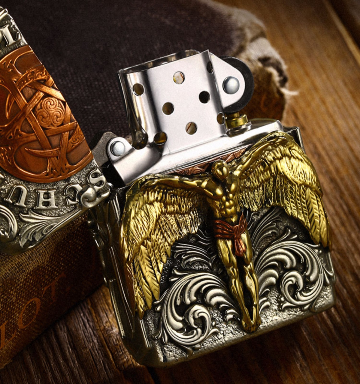 فندک بنزینی Custom Zippo (طرح فرشته نگهبان) - Image 4
