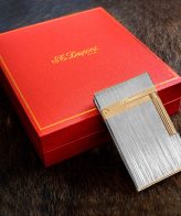 فندک گازی برند S.T Dupont (نقره ای طلایی) اورجینال