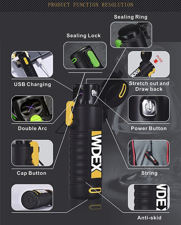 فندک برقی WDEX (ضد آب/ضد ضربه) اورجینال - Image 11