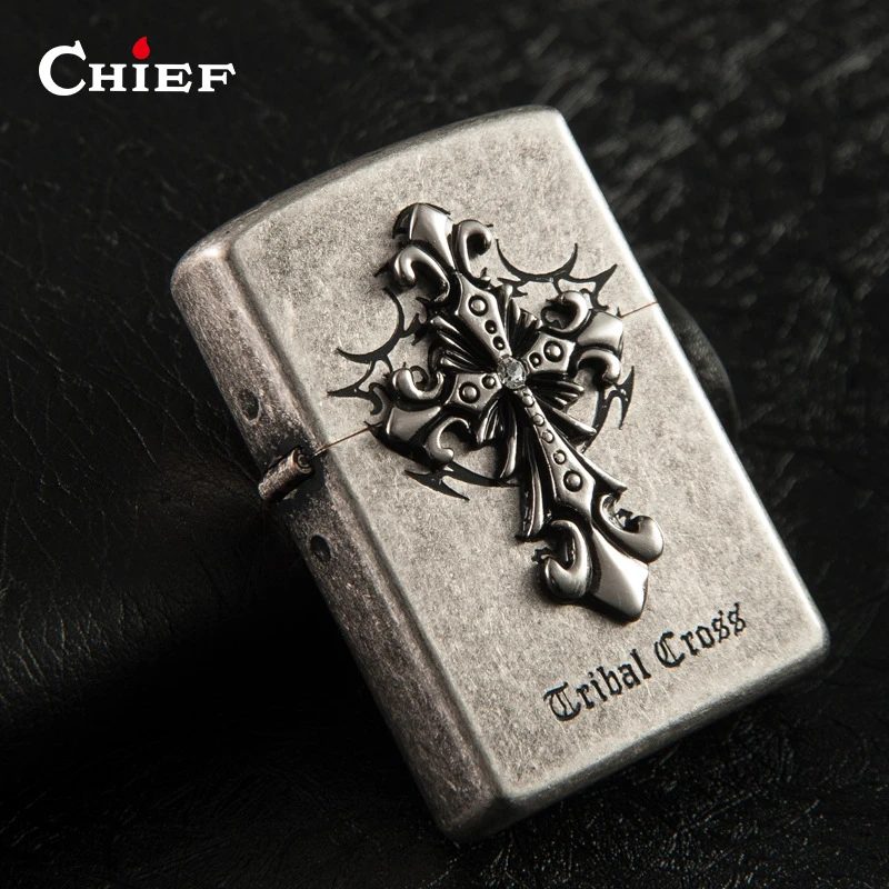 فندک بنزینی Chief Tribal Cross اورجینال - Image 8