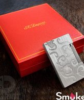 فندک گازی برند S.T Dupont (نقره ای طرح بته جغه) اورجینال