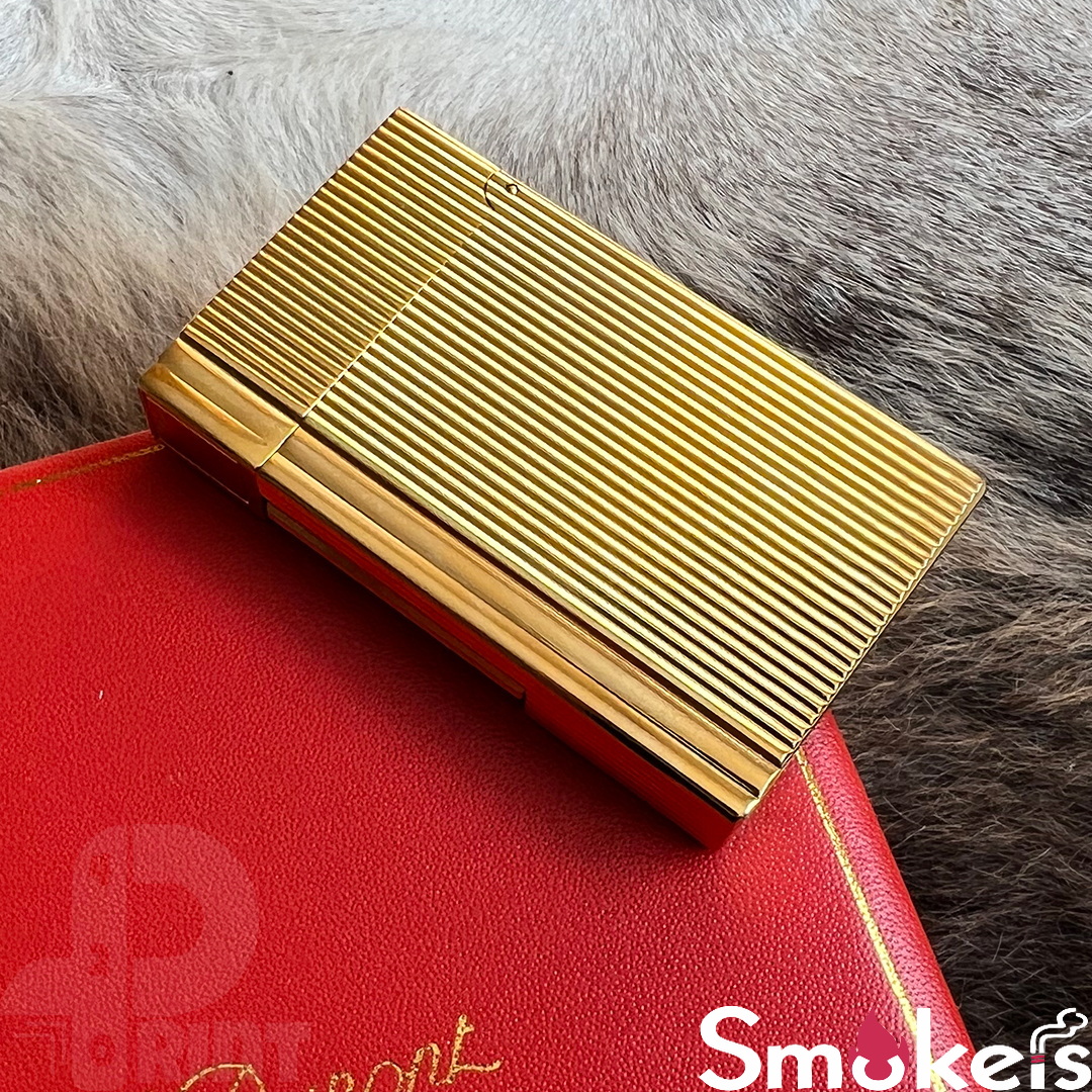 فندک گازی برند S.T Dupont (طلایی شمشی) اورجینال - Image 3