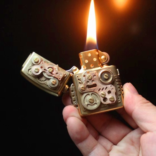 فندک بنزینی Custom Zippo (طرح چرخ دنده) Steampunk Bridge 201 - Image 3