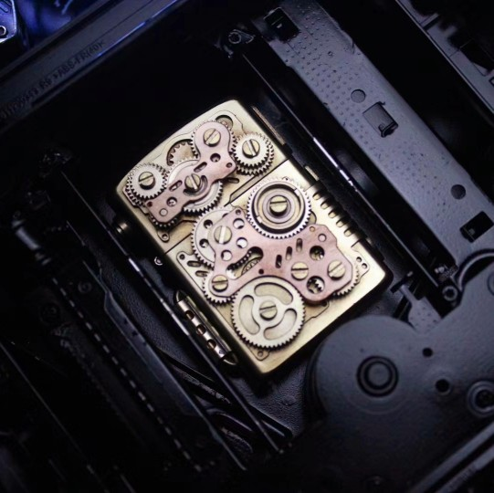 فندک بنزینی Custom Zippo (طرح چرخ دنده) Steampunk Bridge 201 - Image 4