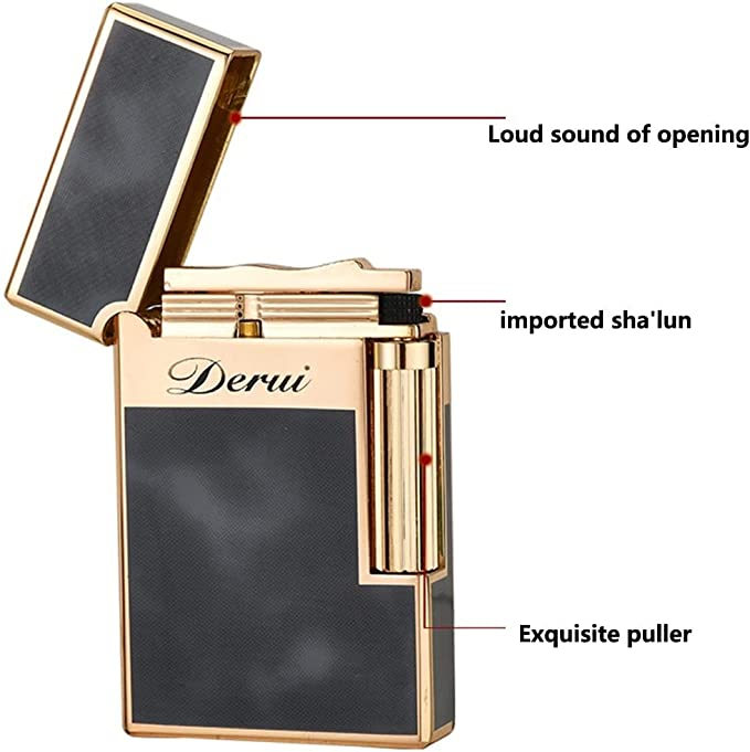 فندک بنزینی بغل زن Derui دوپیچ (طرح دپونت) اورجینال - Image 4