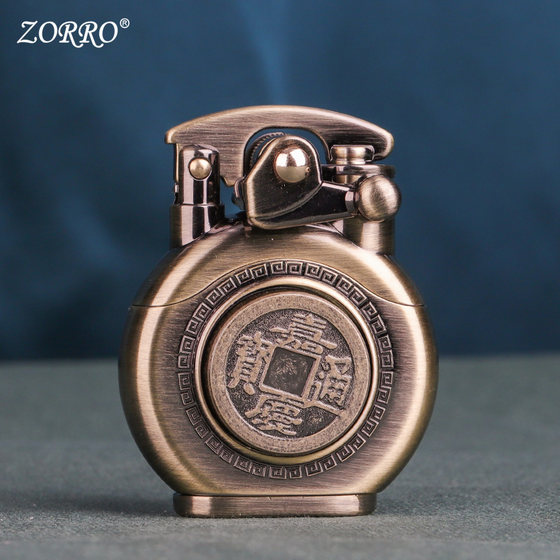 فندک بنزینی Zorro z620 (اسپینری) - طلایی چرک اورجینال