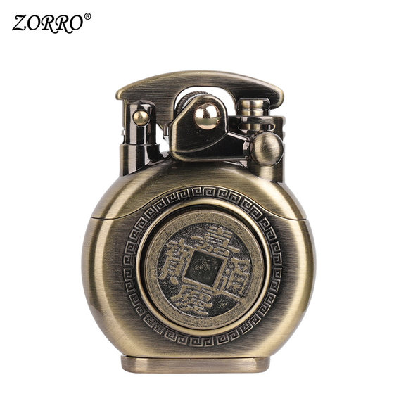 فندک بنزینی Zorro z620 (اسپینری) - طلایی چرک اورجینال - Image 12