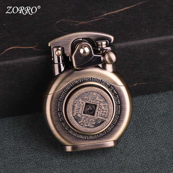 فندک بنزینی Zorro z620 (اسپینری) - طلایی چرک اورجینال - Image 6