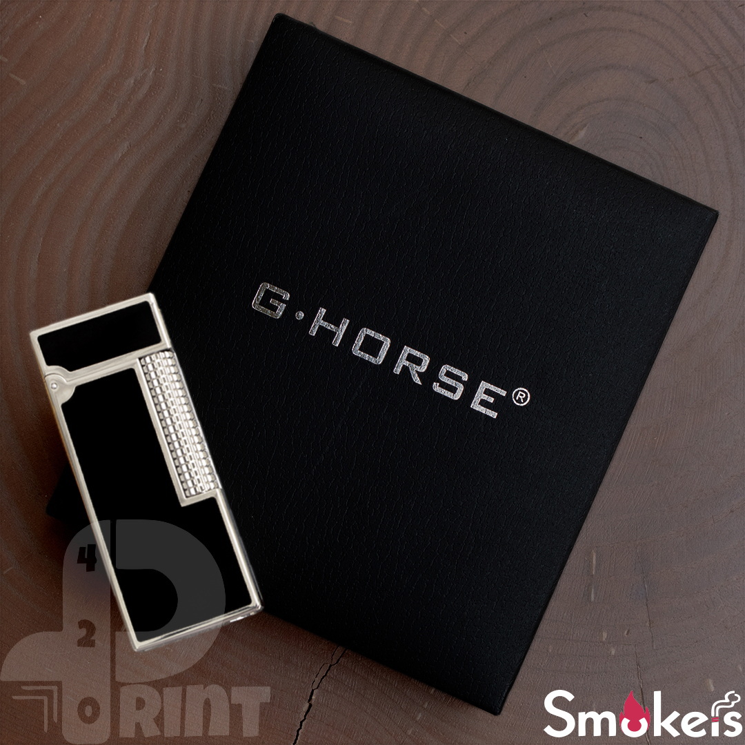 فندک گازی طرح دانهیل برند G.HORSE (مشکی لاکی) اورجینال - Image 5