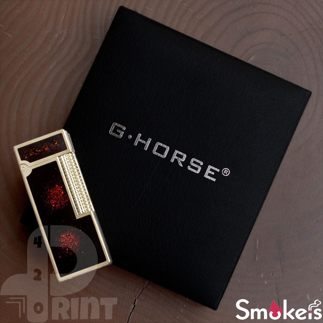 فندک گازی طرح دانهیل برند G.HORSE (مشکی قرمز) اورجینال - Image 4