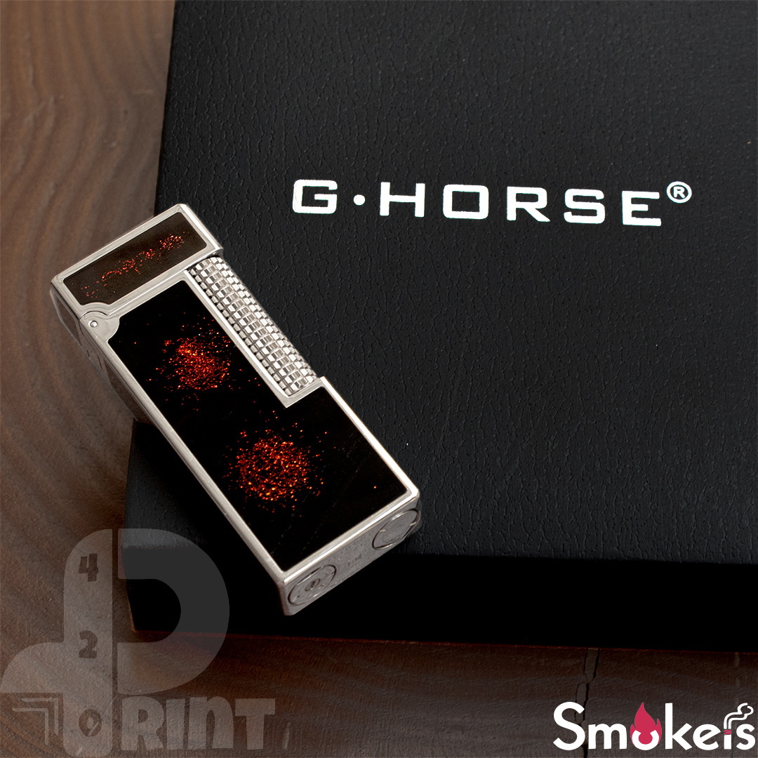 فندک گازی طرح دانهیل برند G.HORSE (مشکی قرمز) اورجینال - Image 10